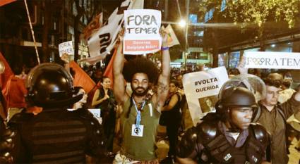 Protestas contra el golpe a Dilma