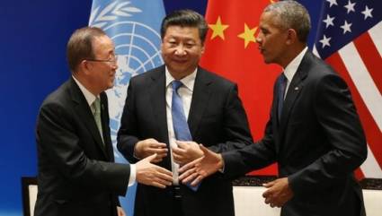 Barack Obama y Xi Jinping ratificaron el plan de París ante el secretario general de la ONU, Ban Ki-moon, durante la jornada previa al comienzo de la Cumbre del G-20