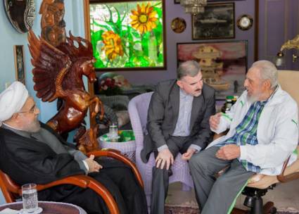 El Comandante en Jefe Fidel Castro Ruz recibió la visita del Excelentísimo Señor Hassan Rouhani