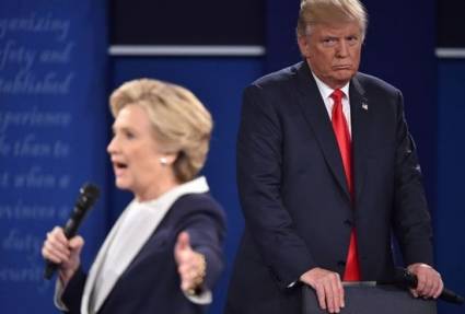 En el segundo debate presidencial, Donald Trump y Hillary Clinton 