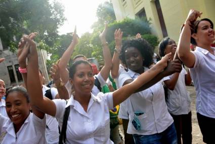 Estudiantes, obreros, campesinos y trabajadores se unieron otra vez por Cuba