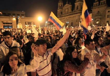 Jóvenes colombianos por la Paz