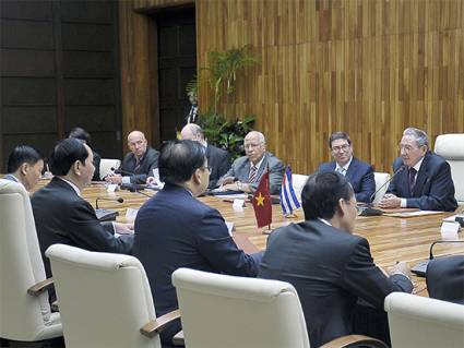 Recibió Raúl al Presidente de Vietnam