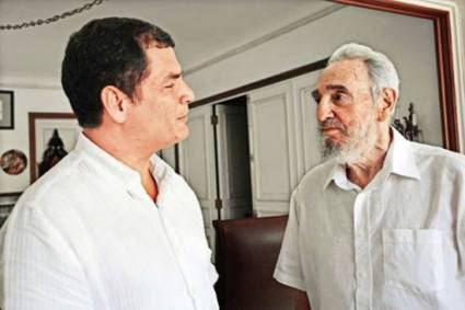 Fidel y Rafael Correa