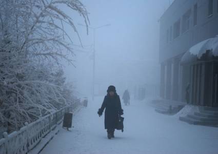 Bajas temperaturas en Siberia