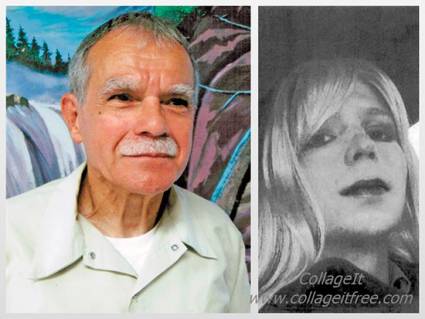 Oscar López Rivera y Chelsea Manning 