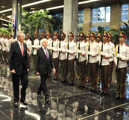 Recibió Raúl al Presidente de Irlanda