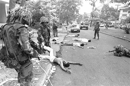 La invasión yanqui de 1989 a Panamá se hizo ante los ojos de la OEA. 