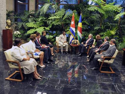 Recibió Raúl al Presidente de Seychelles