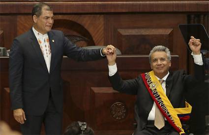 Lenín Moreno y Rafael Correa