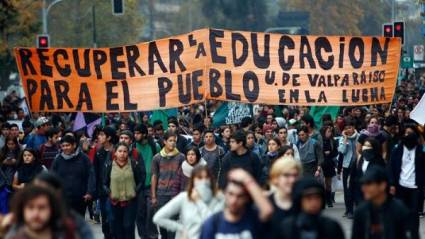 Estudiantes chilenos convocan la marcha