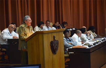 Raúl Castro en la Asamblea Nacional