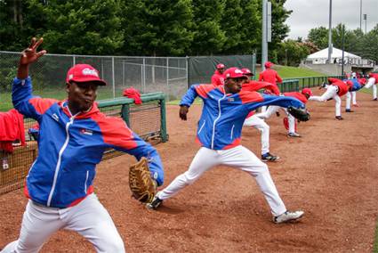 Entrenamiemto del equipo Cuba