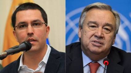 Jorge Arreza y Antonio Guterres