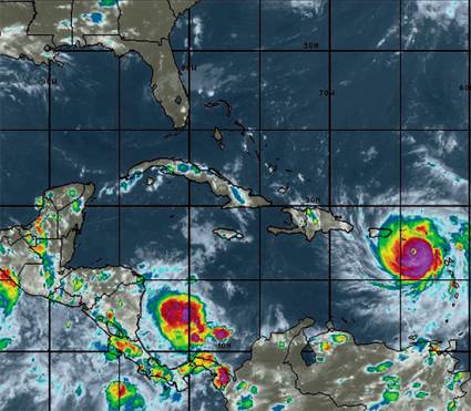 Imagen satelital tomada del sitio web del Instituto de Meteorología.