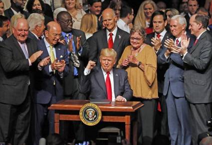 Donald Trump el 16 de junio de 2017