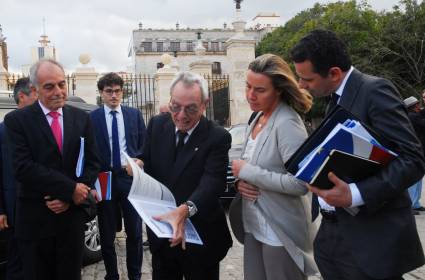 Visita de Federica Mogherini a la Habana Vieja