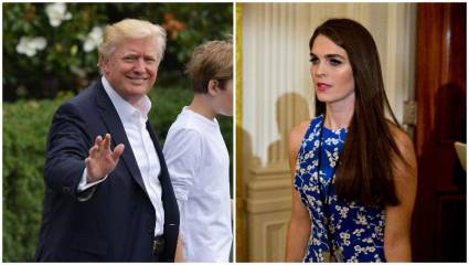 Hope Hicks y Donald Trump