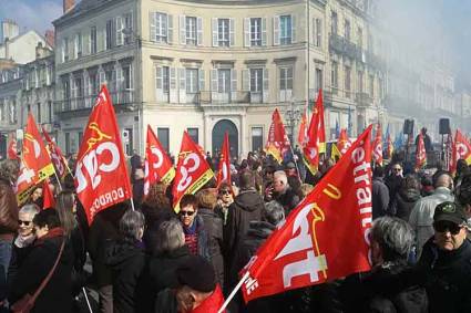 la huelga en Francia 