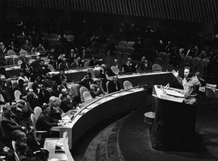 Fidel en la ONU el 26 de septiembre de 1960