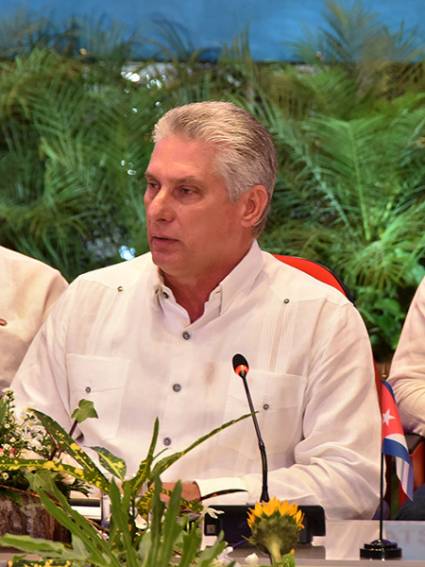 Miguel M. Díaz-Canel Bermúdez, Presidente de los Consejos de Estado y de Ministros, en el VIII Encuentro de la Asociación de Estados del Caribe, en Managua, Nicaragua