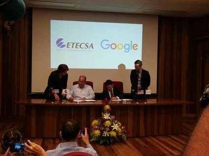La empresa ETECSA de Cuba y Google de Estados Unidos firman Memorando de entendimiento