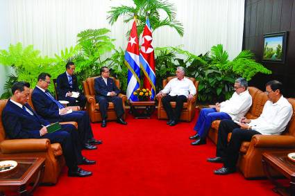 Recibió Díaz-Canel al Vicepresidente del Comité Central del Partido del Trabajo de Corea