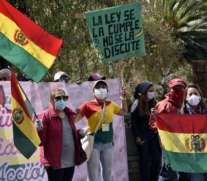 Manifestaciones en Bolivia por aplazamiento de elecciones