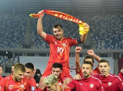 Goran Pandev fue el héroe en la clasificación de los macedonios a la Eurocopa