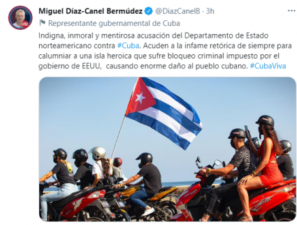 Cuenta oficial de Miguel Díaz-Canel en Twitter