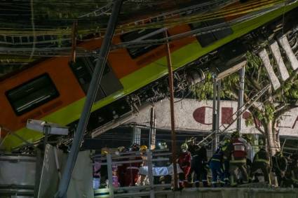 Desplome de metro en Ciudad de México 