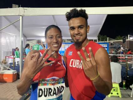 Los principales estandartes de la delegación cubana en Tokio serán los estelares velocistas Omara Durand y su guía Yunior Kindelán.