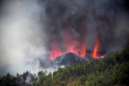 Erupción del volcán Cumbre Vieja, en la isla española de La Palma