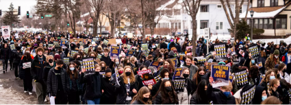 Marcha estudiantil en Minneapolis