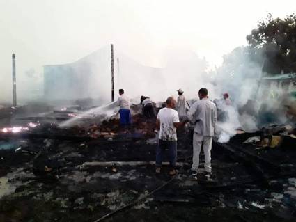 Incendio en deposito de tabaco en Pinar del Río