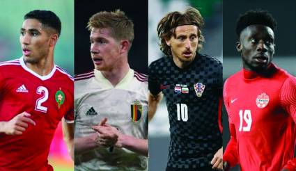 Hakimi, De Bruyne, Modric y Davies 