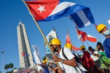 Desfile por el 1ro. de Mayo en la Plaza de la Revolución