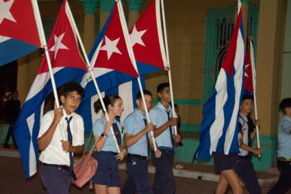 Marcha de las antorchas en Camagüey