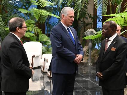 El presidente Díaz-Canel recibió a Kennedy Mpolobe Shepande de la República de Zambia, ante quien exhaltó el excelente estado de relaciones bilaterales entre Cuba y la nación de África austral.