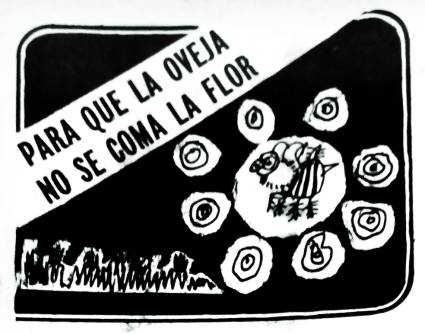 Para que la oveja no se coma la flor