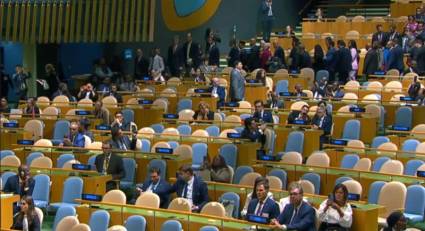 Diplomáticos de la 81ra Asamblea General de ONU abandonan masivamente el plenario al hablar Netanyahu.
