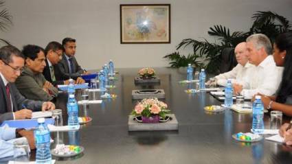 Diaz-Canel received Minister of India