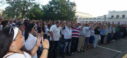 Acto de homenaje al líder histórico de la Revolución Cubana, celebrado en Cienfuegos