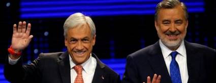 Sebastián Piñera (izquierda) y Alejandro Guillier