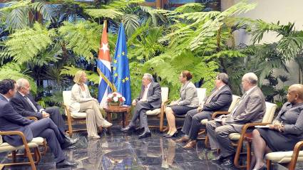 Recibió Raúl a la representante de la Unión Europea para Asuntos Ext y Política de Seguridad