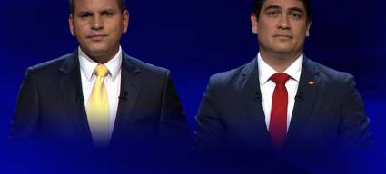 Fabricio Alvarado (a la izquierda) y Carlos Alvarado (a la derecha)