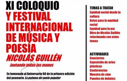 XI Coloquio y Festival Internacional de Música y Poesía Nicolás Guillén