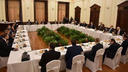 Miguel Díaz-Canel se reunió con empresarios y líderes norteamericanos