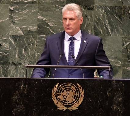 Díaz-Canel pronuncia discurso en la ONU