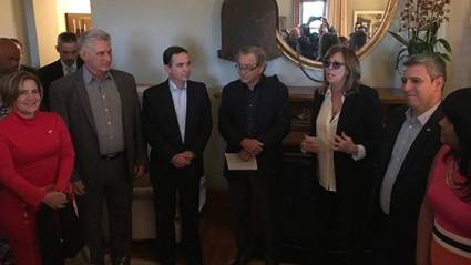 Jane Rosenthal y Robert de Niro, los anfitriones de Díaz-Canel en “El Dakota”